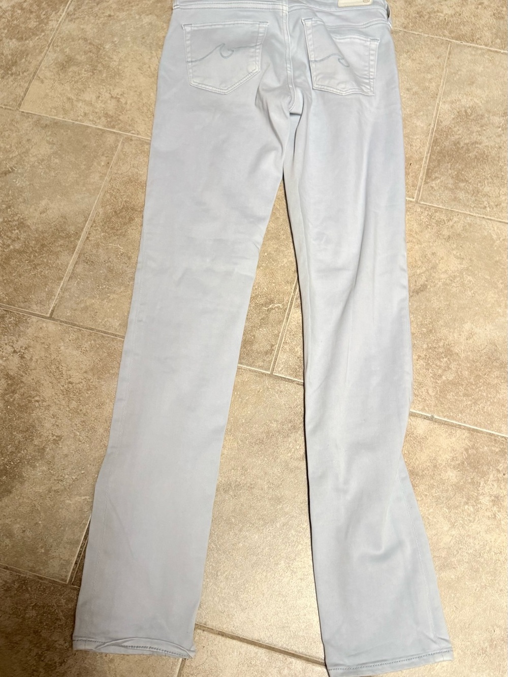 AG Prima | Mid Rise Cigarette Jeans 25R Light Gray - Glacier